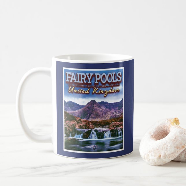MUG FAIRY POOLS - L'ÎLE DE SKYE - ÉCOSSE ROYAUME-UNI (Avec donut)