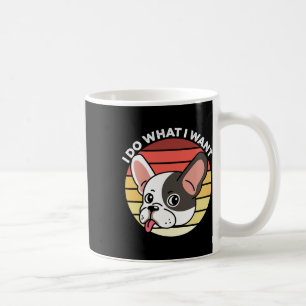Mug Fais ce que je veux Frenchie Rétro Bouledogue Fran