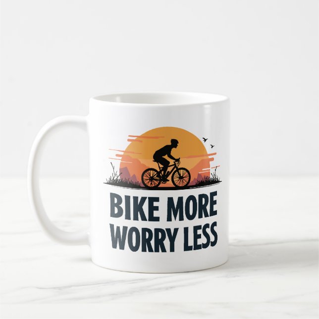 Mug Fais du Vélo Plus Inquiète Moins (Gauche)