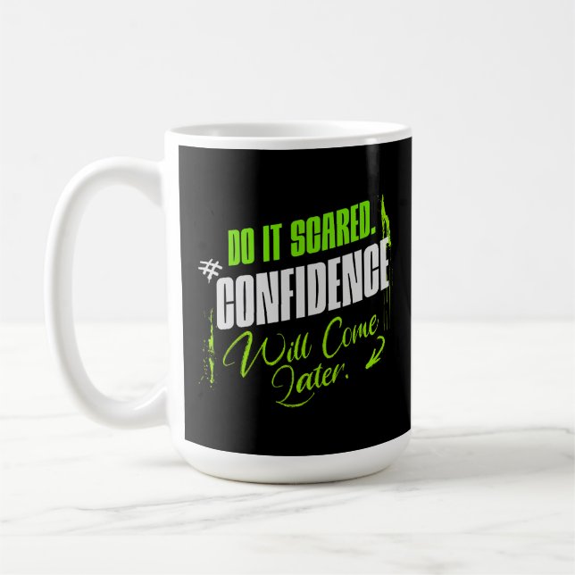 Mug Fais-le avec peur - Inspiration de confiance motiv (Gauche)