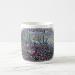 Mug Faisans dans la région boisée