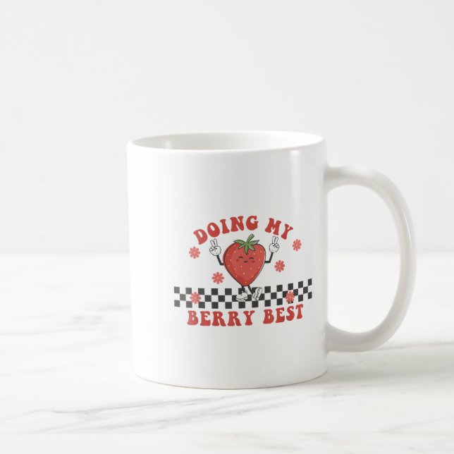 Mug Faisant ma motivation de fraise de baie Groovy Ins (Droite)