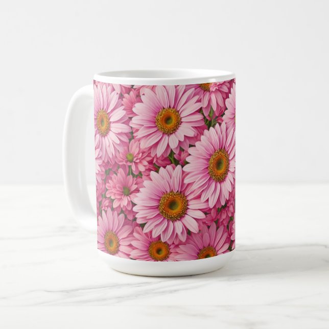 Mug Faisceaux rose rose printanière rose pâle margueri (Devant gauche)