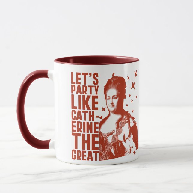 Mug Faisons la fête comme Catherine La Grande (Gauche)