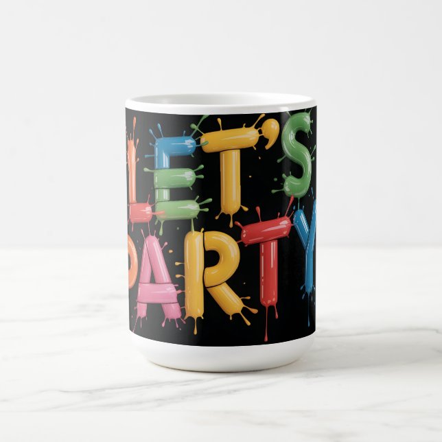 Mug Faisons la fête ! Graphisme de projection de peint (Centre)