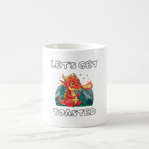 Mug Faisons-nous griller Funny Dragon Marshmallow sur