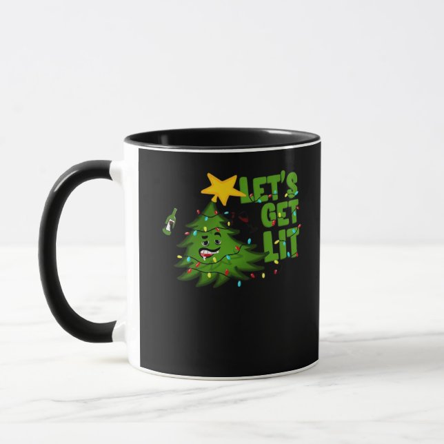 Mug Faisons-nous Lit Tipsy sapin de Noël Drôle Essenti (Gauche)