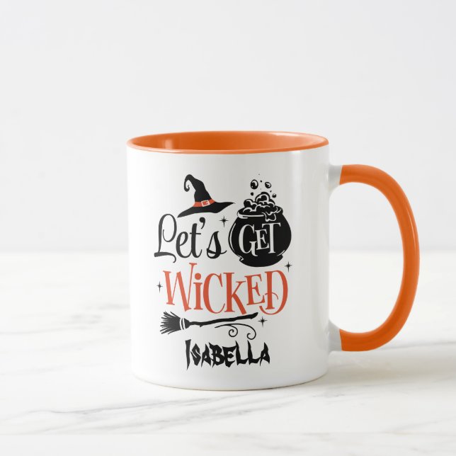 Mug Faisons-nous Méchants Halloween Moderne Orange et  (Droite)