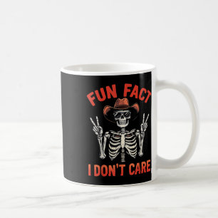 Mug Fait amusant Je ne me soucie pas de squelette rétr