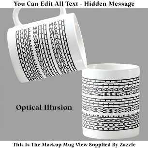 Mug Fait Avec Math Message Caché 120B Étudiant Drôle