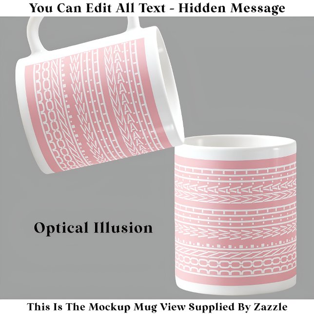 Mug Fait Avec Math Message caché 120WP amusant étudian (Créateur téléchargé)