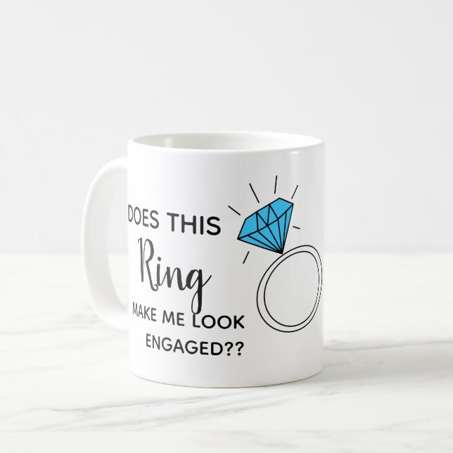 Mug fait cet anneau m'incitent à sembler engagé (Devant gauche)