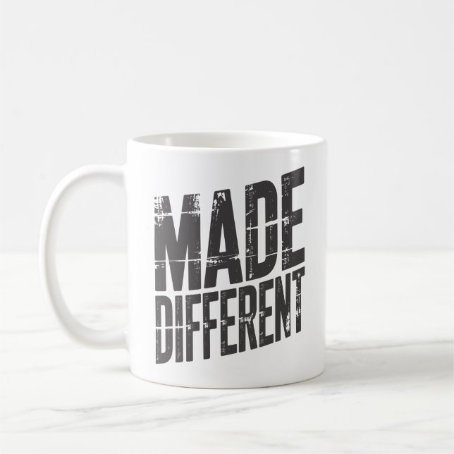 Mug Fait Différent Typographie Gras Motivationnel  (Gauche)