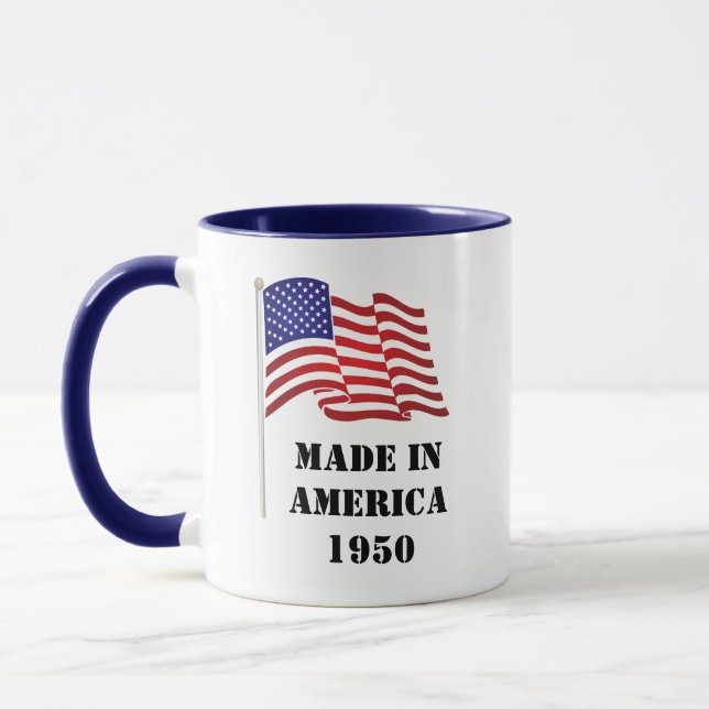 Mug Fait en Amérique Date de naissance (Gauche)