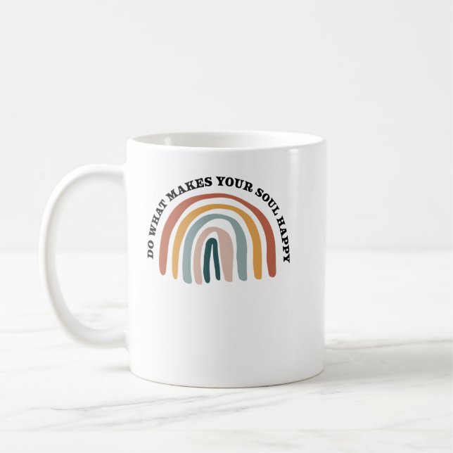 Mug Faites Ce Qui Rend Votre Âme Joyeuse Arc En Ciel (Gauche)