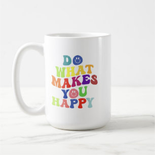 Mug Faites ce qui vous rend heureux - coloré Retro Pos