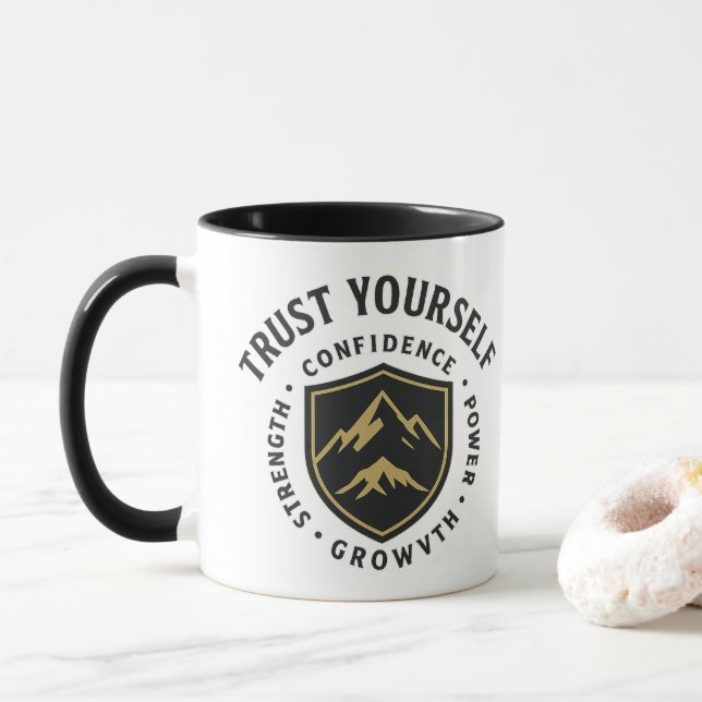 Mug Faites confiance à vous - Force, confiance et croi (Avec donut)