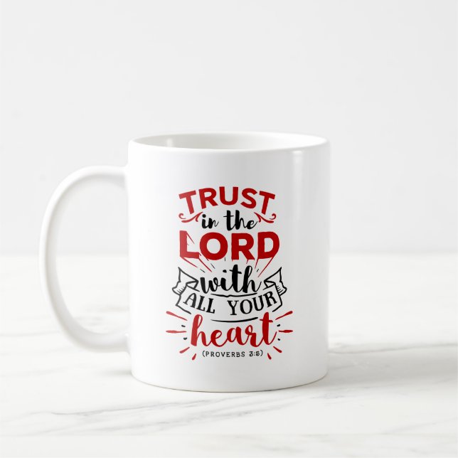 Mug Faites confiance au Seigneur avec tout votre coeur (Gauche)
