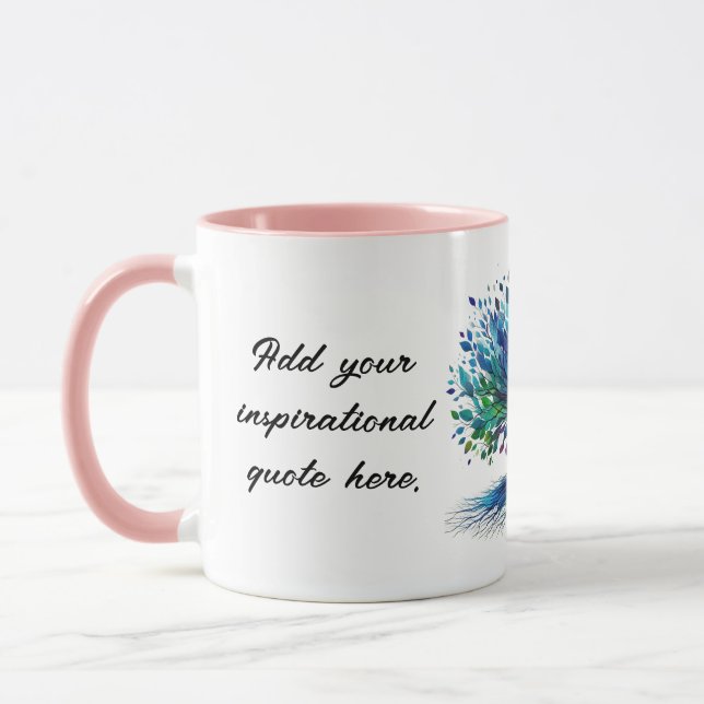 Mug Faites de votre propre arbre Inspirationnel votre  (Gauche)