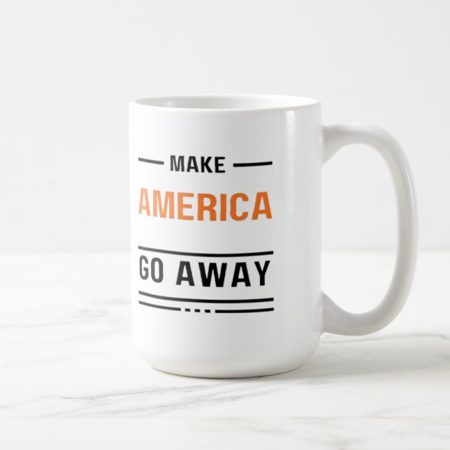 Mug Faites disparaître l'Amérique Typographie Orange S (Droite)