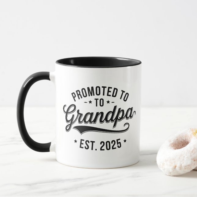 Mug Faites la promotion à grand-père - Nouveau grand-p (Avec donut)