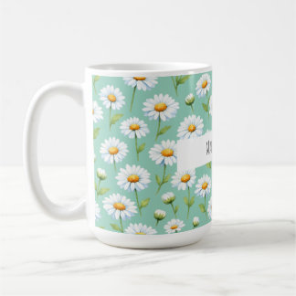 Mug Faites-le arriver - marguerites aquarelle