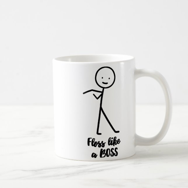 Mug Faites le Floss Comme un Patron Figurine Stickman  (Droite)