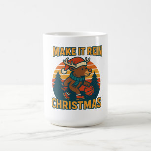 Mug Faites-le pleuvoir - Renne rétro des années 80 pou