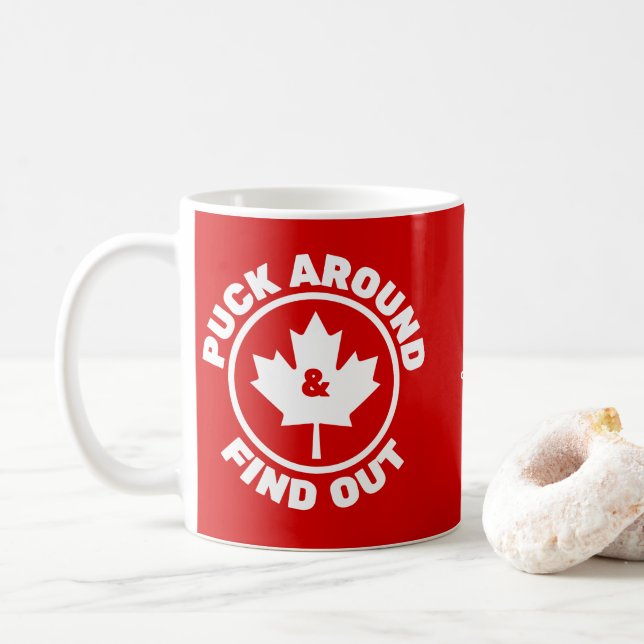 Mug Faites le tour et découvrez la feuille d'érable ca (Avec donut)