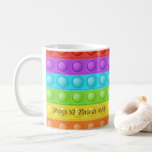 Mug Faites-les tous avec du TEXTE et du NOM colorés