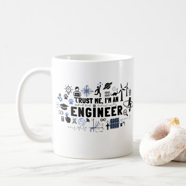Mug FAITES-MOI CONFIANCE, JE SUIS UN INGÉNIEUR Maxwell (Avec donut)