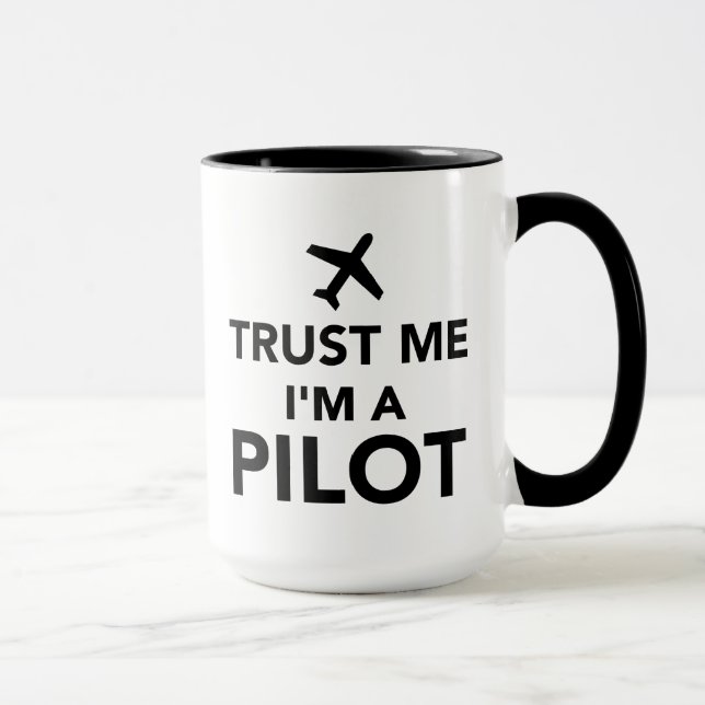 Mug Faites-moi confiance je suis un pilote (Droite)