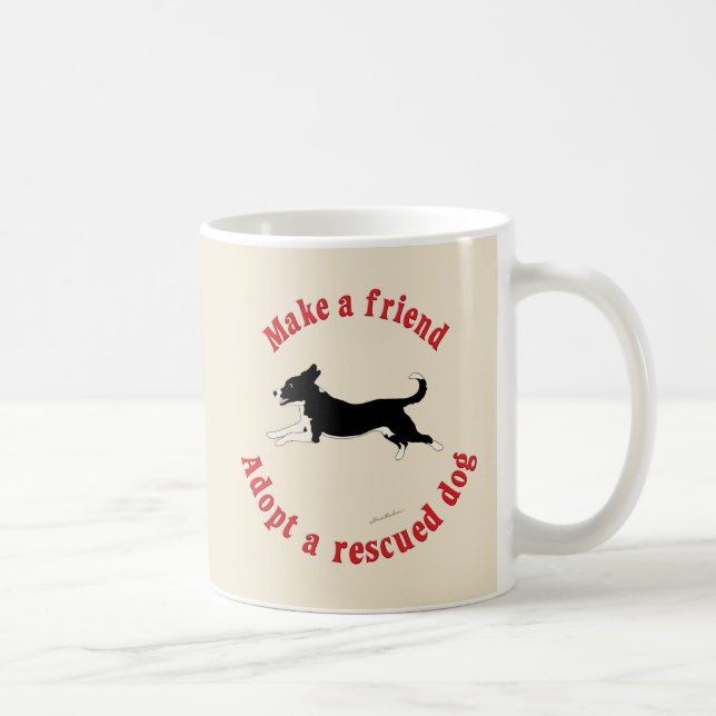 Mug Faites un ami - chiens (Droite)