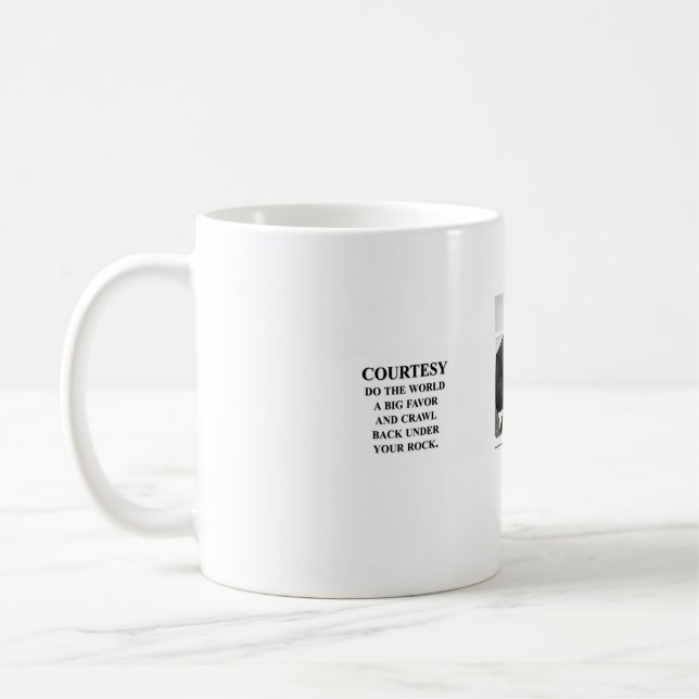 Mug Faites une faveur au monde ; reviens sous ta roche (Gauche)