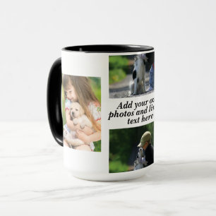 Mug Faites votre propre collage photo et texte