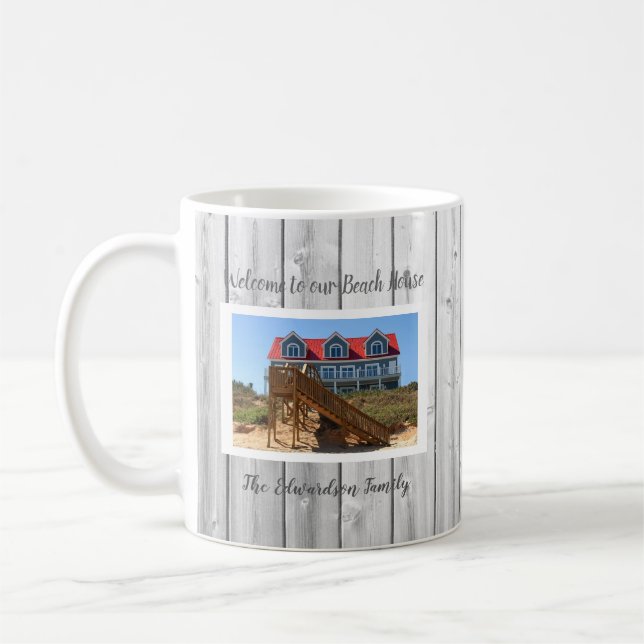 Mug Faites votre propre maison d'été de plage de (Gauche)