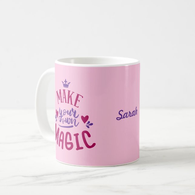 Mug Faites votre propre nom magique personnalisé (Devant gauche)