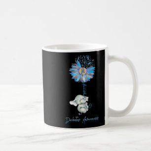 Mug Faith Cute Elephants Tournesol Diabète Sensibilisa