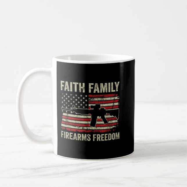 Mug Faith Family Firearms Freedom - Christian AR15 Gun (Gauche)