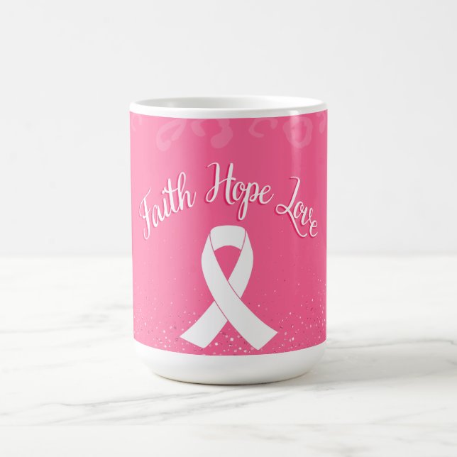 Mug Faith Hope Love Cancer Survivant (Centre)
