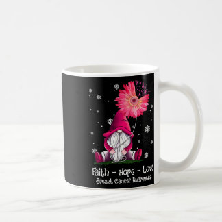 Mug Faith Hope Love Gnome Pink Sunflower Cancer du sei