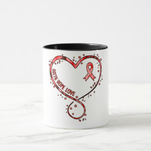 Mug Faith Hope Love Heart Disease Awareness Survivor G
