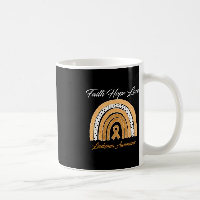 Mug Faith Hope Love Leukemia Sensibilisation Ruban Ora (Droite)
