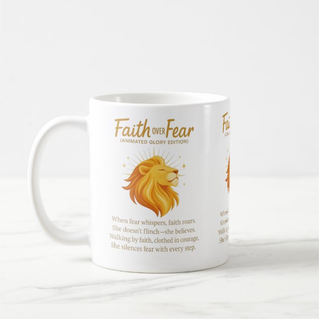 Mug Faith Over Fear (Animé Glory Edition) (Gauche)