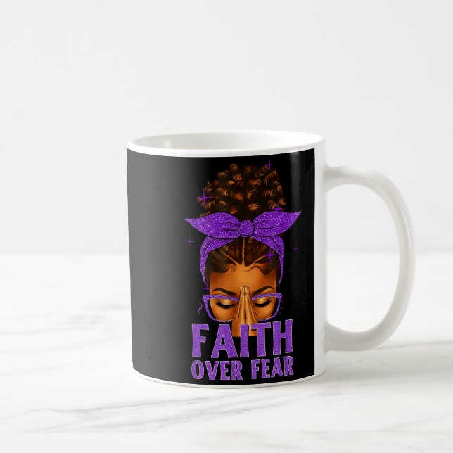 Mug Faith Over Fear Black Women Afro Christian African (Droite)