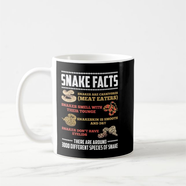 Mug Faits amusants de serpent l'herpétologie  (Gauche)
