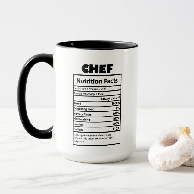Mug Faits de travail du chef cool (Avec donut)