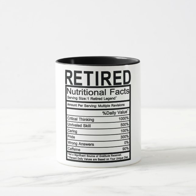 Mug Faits nutritionnels à la retraite (Centre)