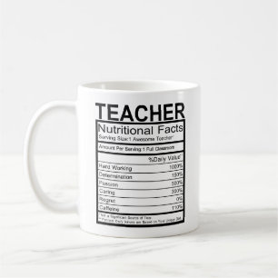 Mug Faits nutritionnels amusants de l'enseignant