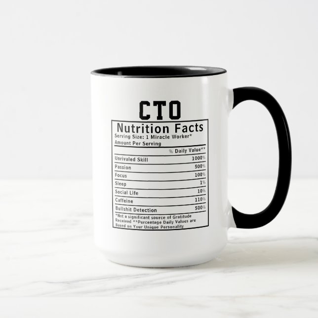 Mug Faits nutritionnels amusants pour les directeurs d (Droite)